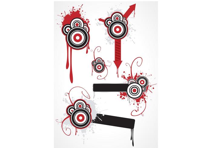 Grungy vector objects Grungy vector objects