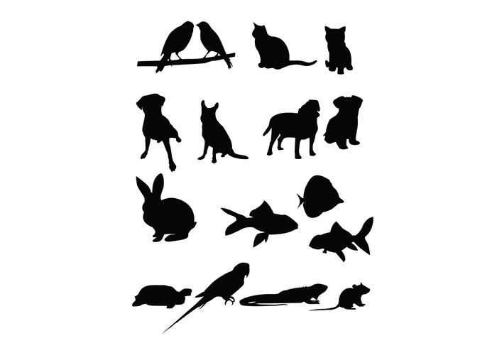 16 Pet Vector Silhouettes