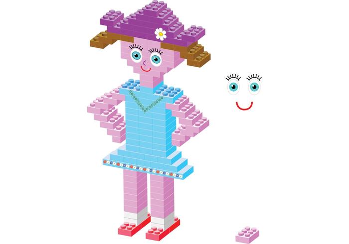 Plastic bricks Girl Plastic bricks Girl