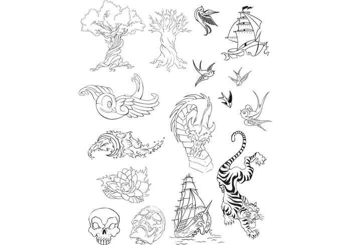 Tattoo Vector Set