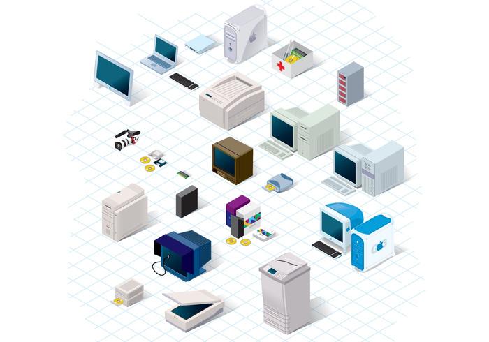 Technology Vector Pack from the 90's Technology Vector Pack from the 90's