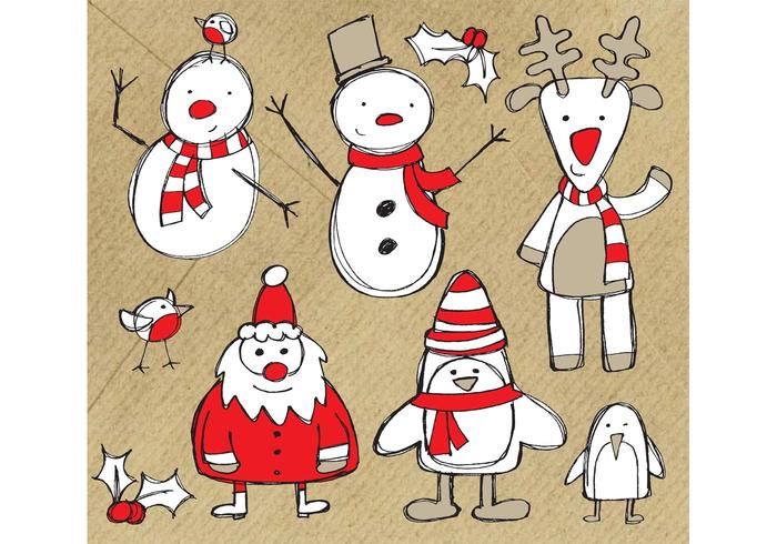 Free Christmas Themed Sketchy Vector Graphics Pack Free Christmas Themed Sketchy Vector Graphics Pack