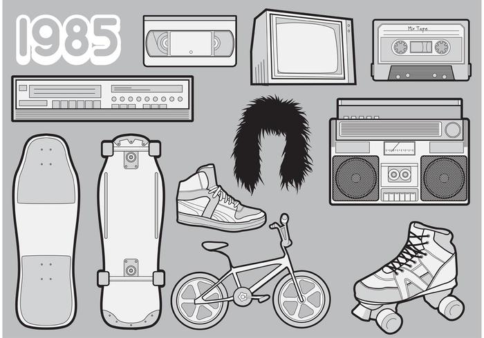 1985 – A Free Vector Pack of 80s Icons 1985 – A Free Vector Pack of 80s Icons