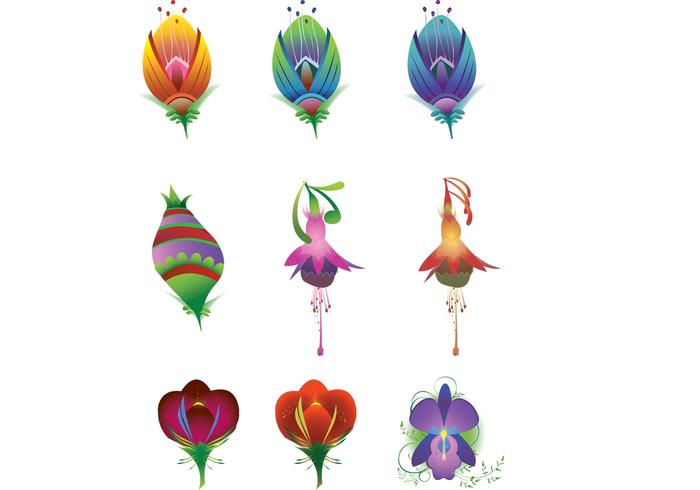 Vector Flower Icons Vector Flower Icons