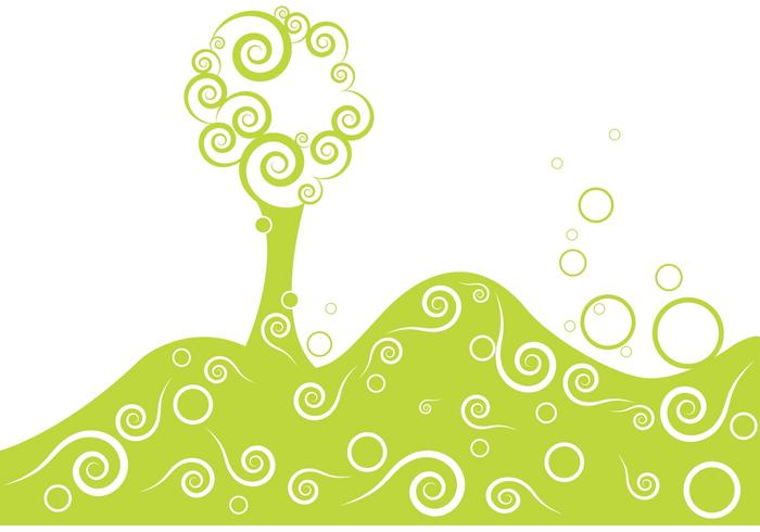 Stylized vector tree Stylized vector tree