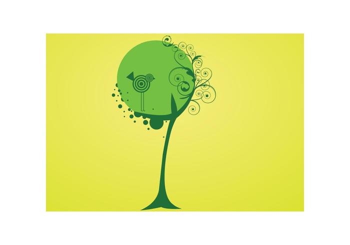 Vector tree and bird Vector tree and bird