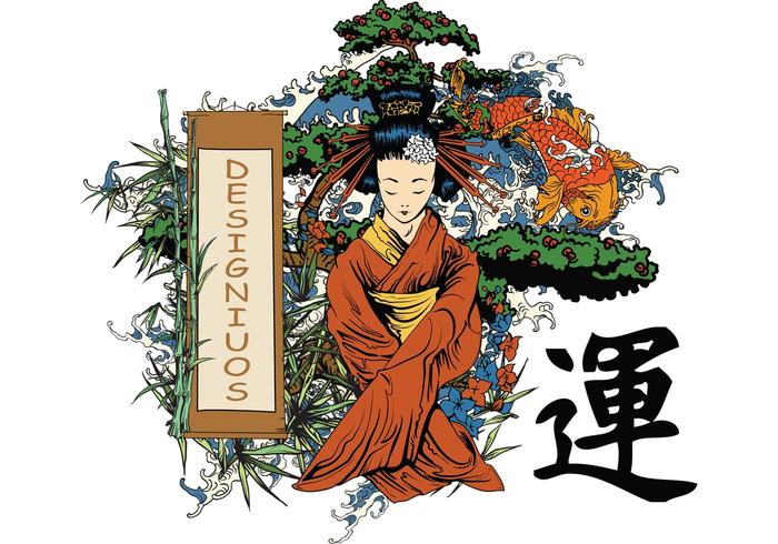 Japanese illustration vectors Japanese illustration vectors