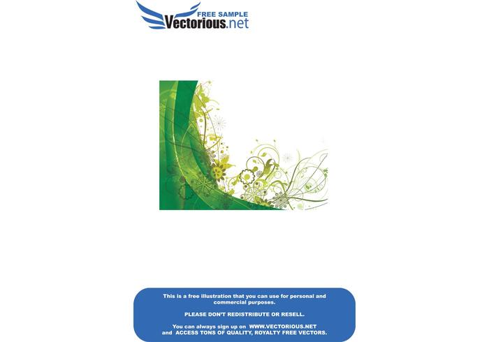 Free green vector summer background Free green vector summer background