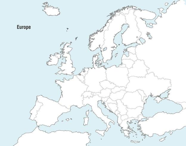 Dibujo A Mano Alzada Del Mapa De Europa. Ilustración Vectorial  Ilustraciones svg, vectoriales, clip art vectorizado libre de derechos.  Image 182325516