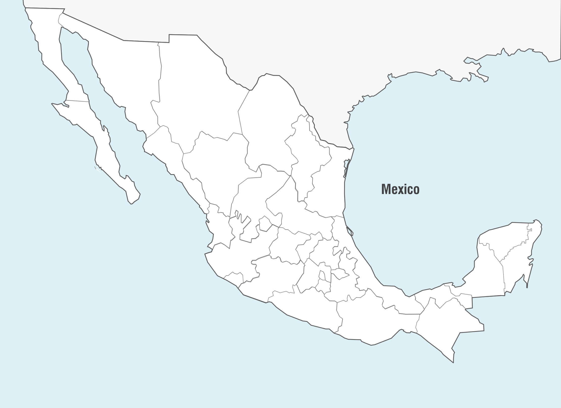 free clipart map of mexico - photo #6