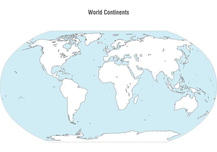 Vector de mapas de continentes del mundo