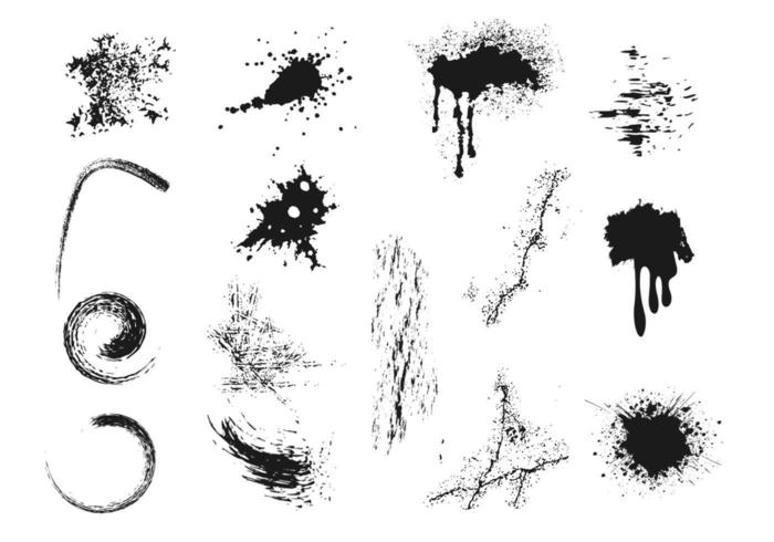 Grungy Paint Vectors Pack