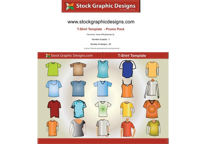 T–Shirt Template Free Vector Pack T–Shirt Template Free Vector Pack