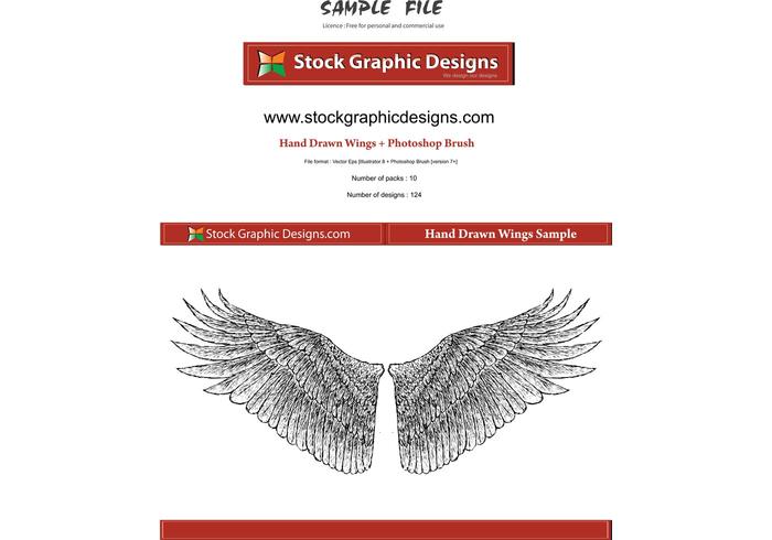 Hand Drawn Wings Hand Drawn Wings