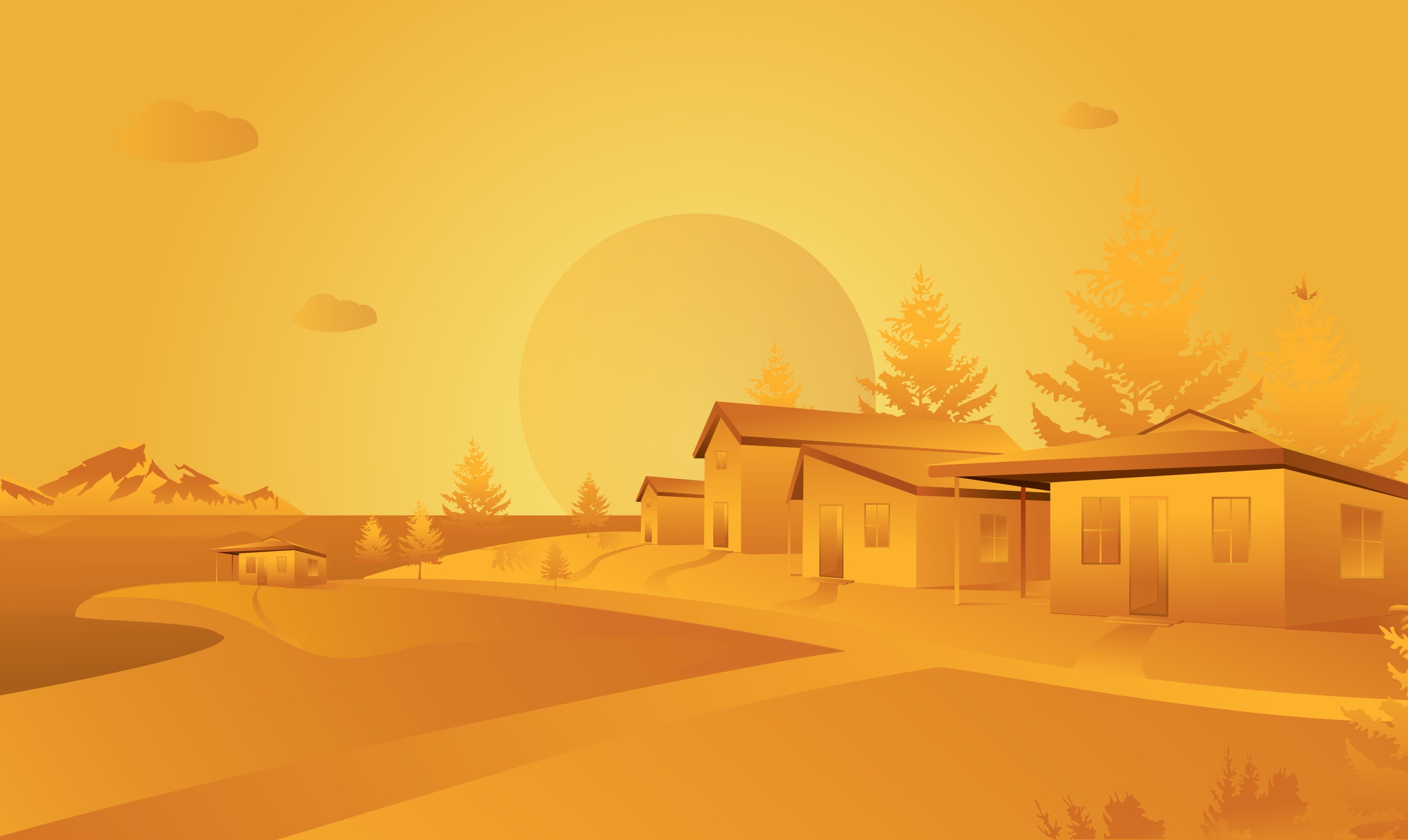 Orange Landscape - Download Free Vector Art, Stock Graphics & Images