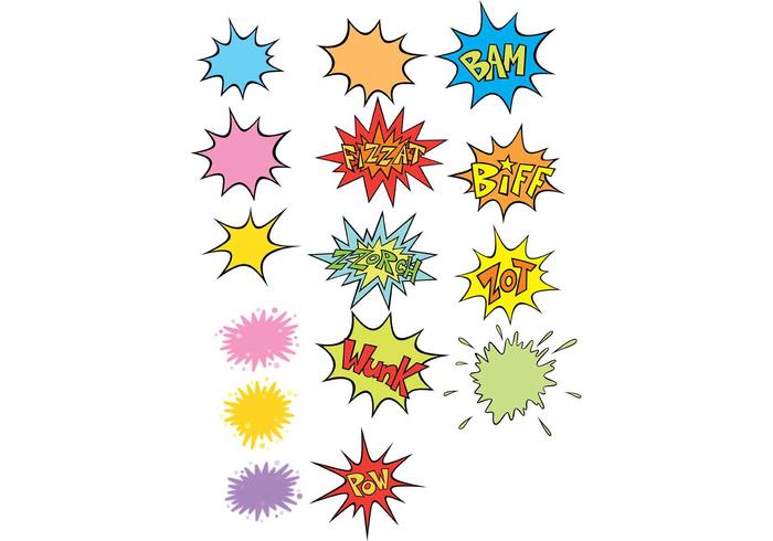 Comic Blow-Up Vectors Comic Blow-Up Vectors