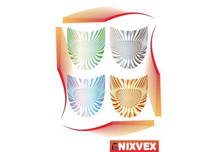 NixVex Op Art Shields Free vectors NixVex Op Art Shields Free vectors
