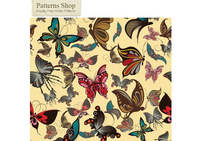 Free vector butterflies seamless pattern Free vector butterflies seamless pattern