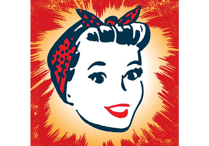 NixVex Retro "Working Girl" Free Vector NixVex Retro "Working Girl" Free Vector