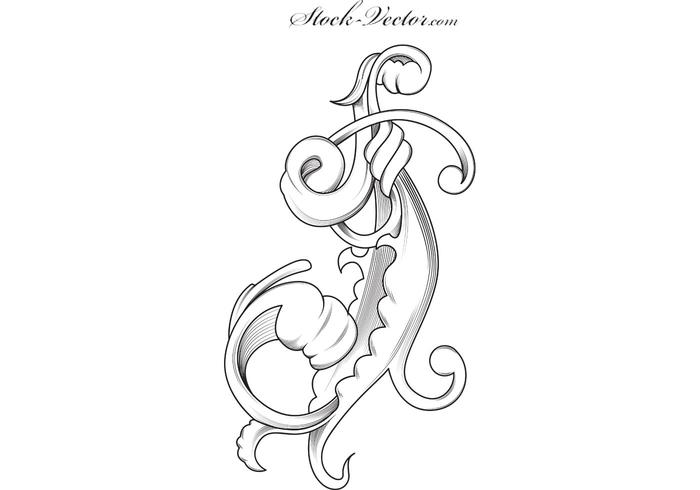 Free vector engraved flower Free vector engraved flower