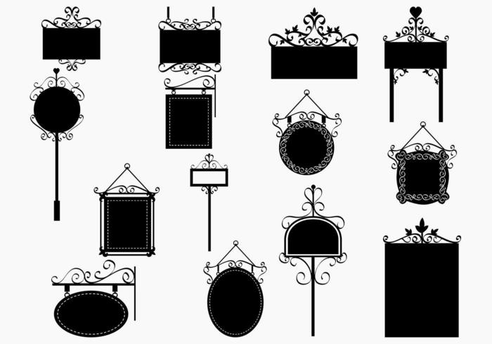 Ornate Sign Vector Pack 