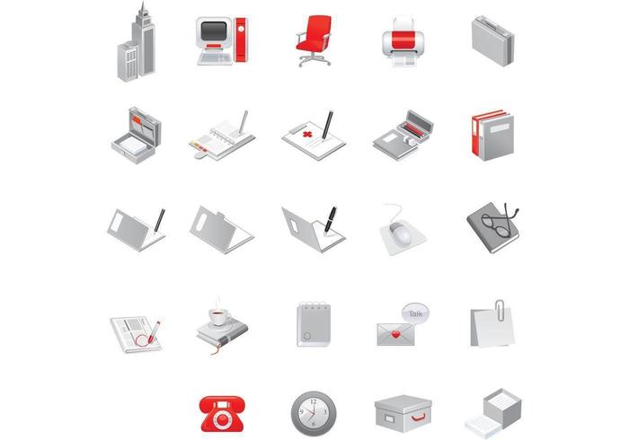 24 Icono de la Oficina Vector Pack