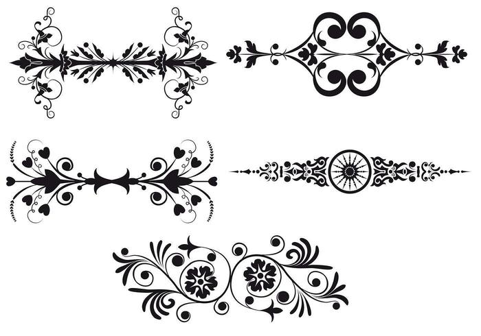 Art Nouveau Border Vector Pack Two 