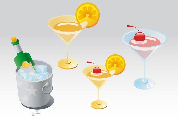 Champagne Cocktail Vectors 