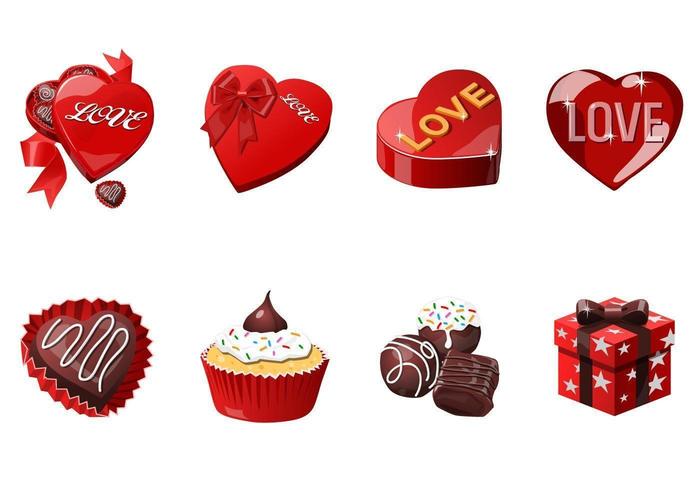 Amor y el día de San Valentín Vector Icon Pack