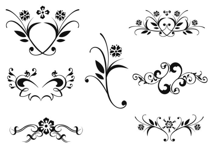 Floral Ornaments Vector Pack Two