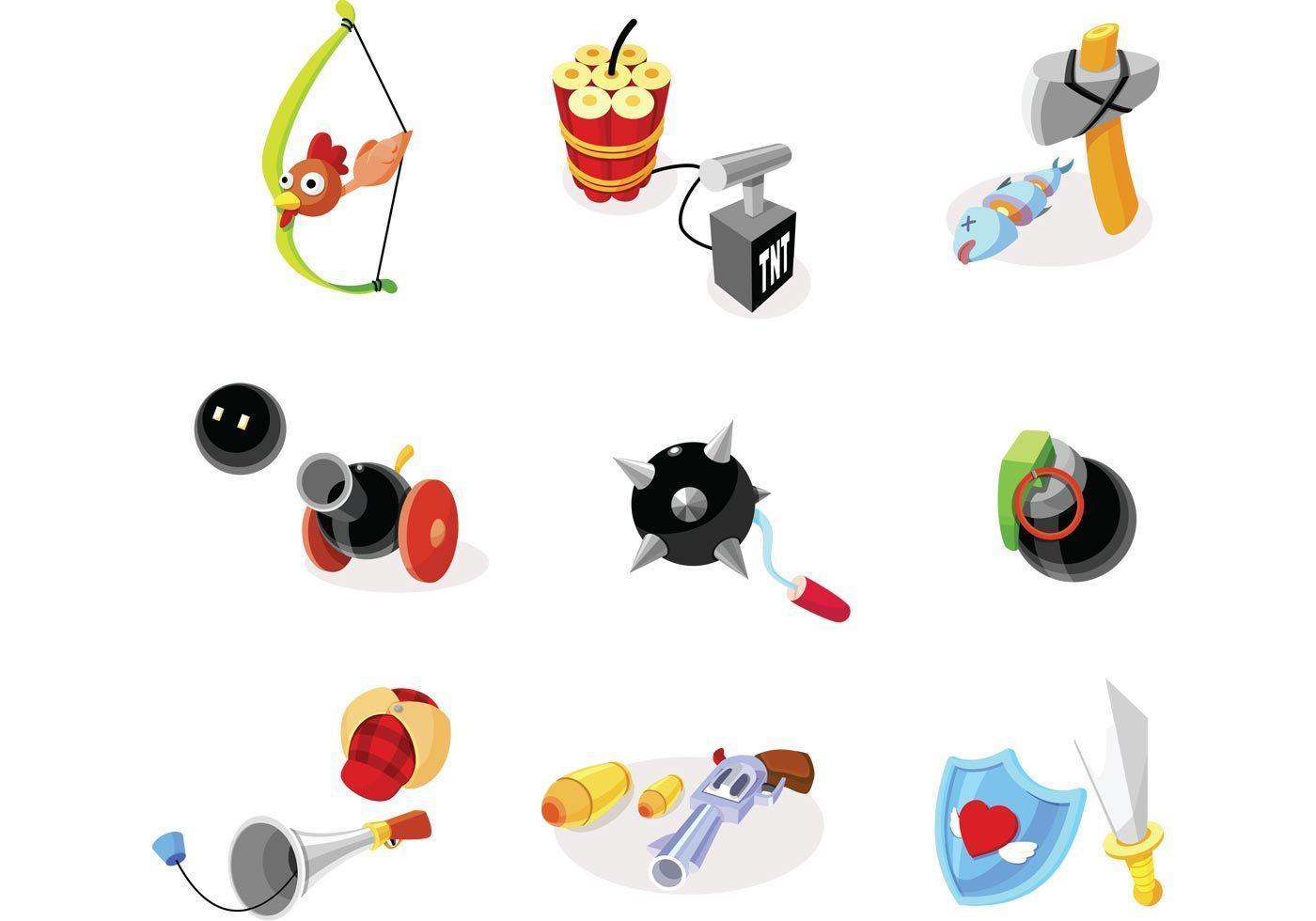 Weapons Vector Elements Pack 12493 Vector Art at Vecteezy