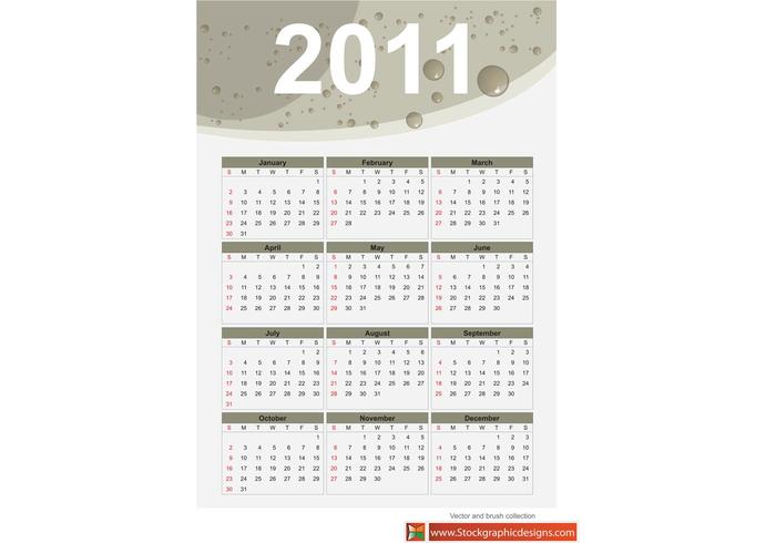 2011 Free vector calendar 2011 Free vector calendar