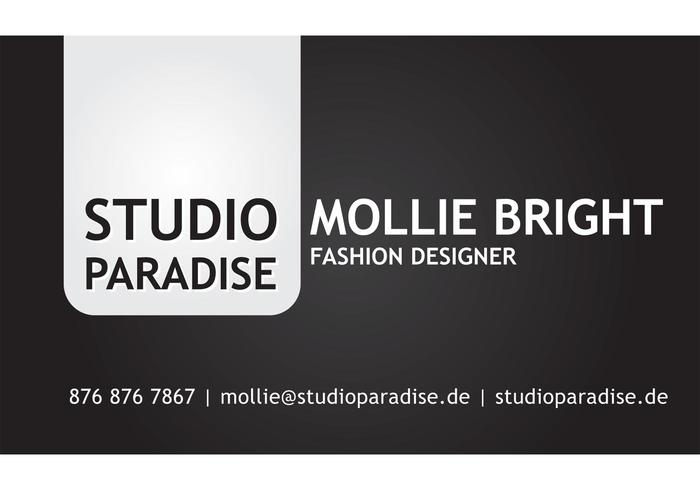 Black Bold Glossy Vector Business Card Black Bold Glossy Vector Business Card