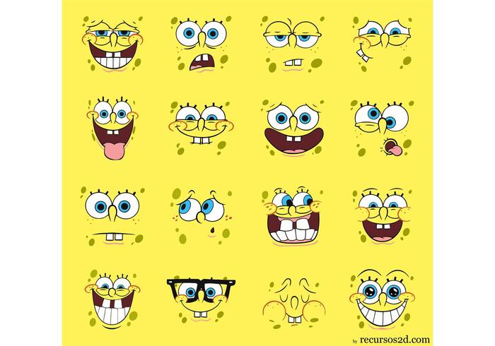 Spongebob Squarepants Vector Pack Faces Spongebob Squarepants Vector Pack Faces