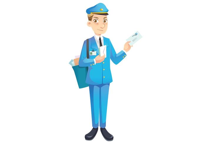 Free Mailman vector character Free Mailman vector character