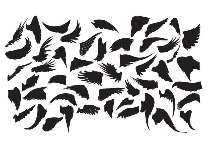 Free Wings Silhouettes Free Wings Silhouettes