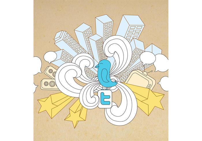 Twitter Vector - Twitter World Background Vector Twitter Vector - Twitter World Background Vector