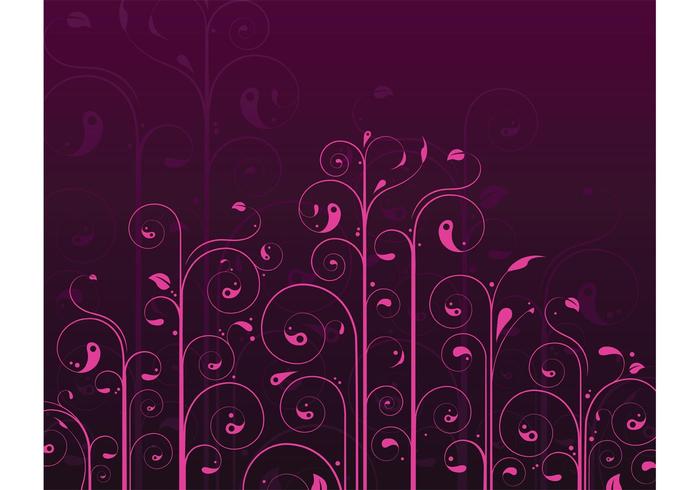 Vector Swirls Flower Pattern