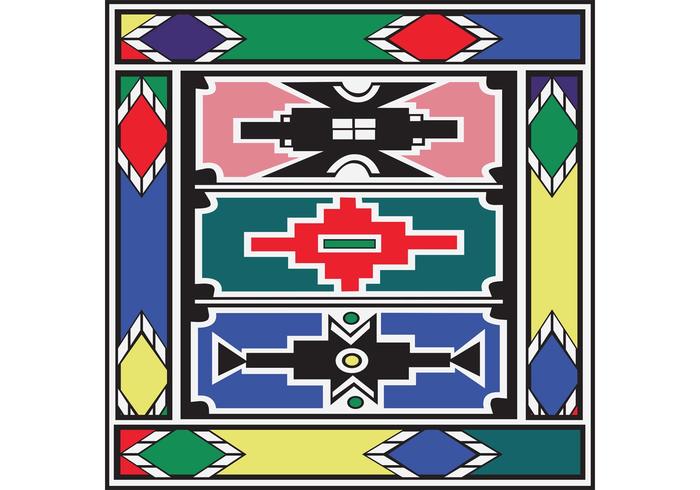 Vector Background Ndebele Artwork Vector Background Ndebele Artwork