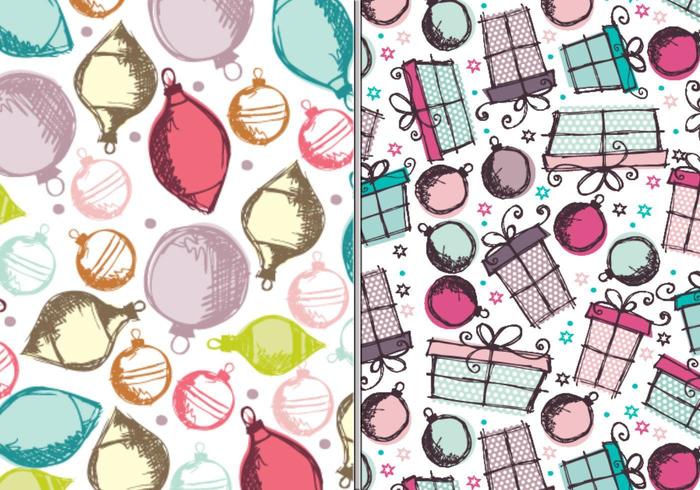 Ornamentos y Regalos Illustrator Pattern Pack vector