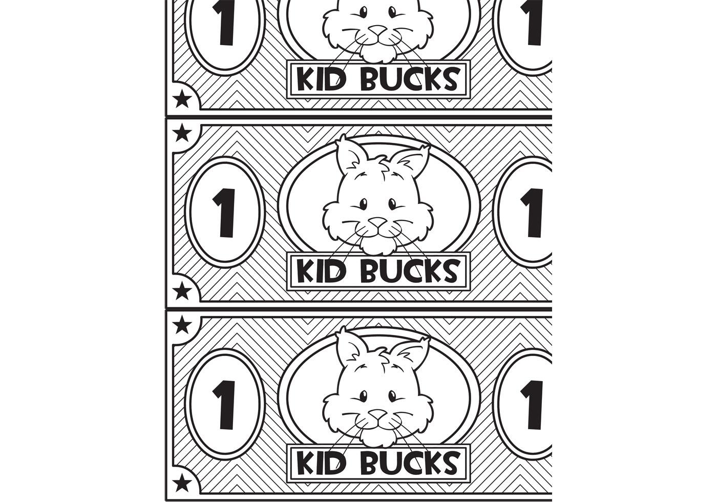 kid bucks animal themed printable play money download