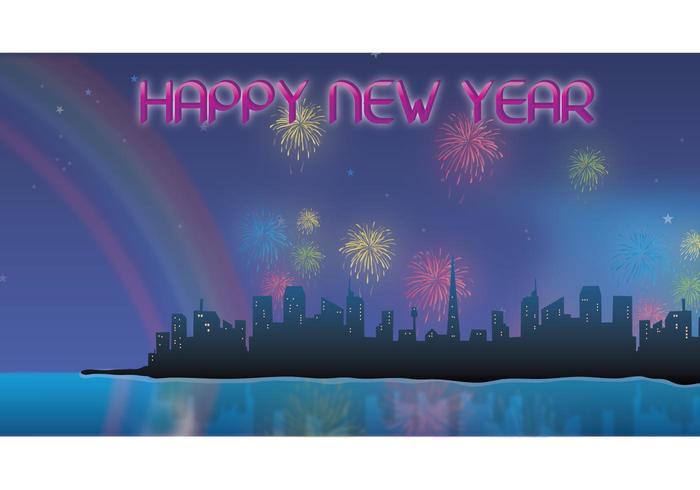 Fireworks New Year Night Vector Fireworks New Year Night Vector