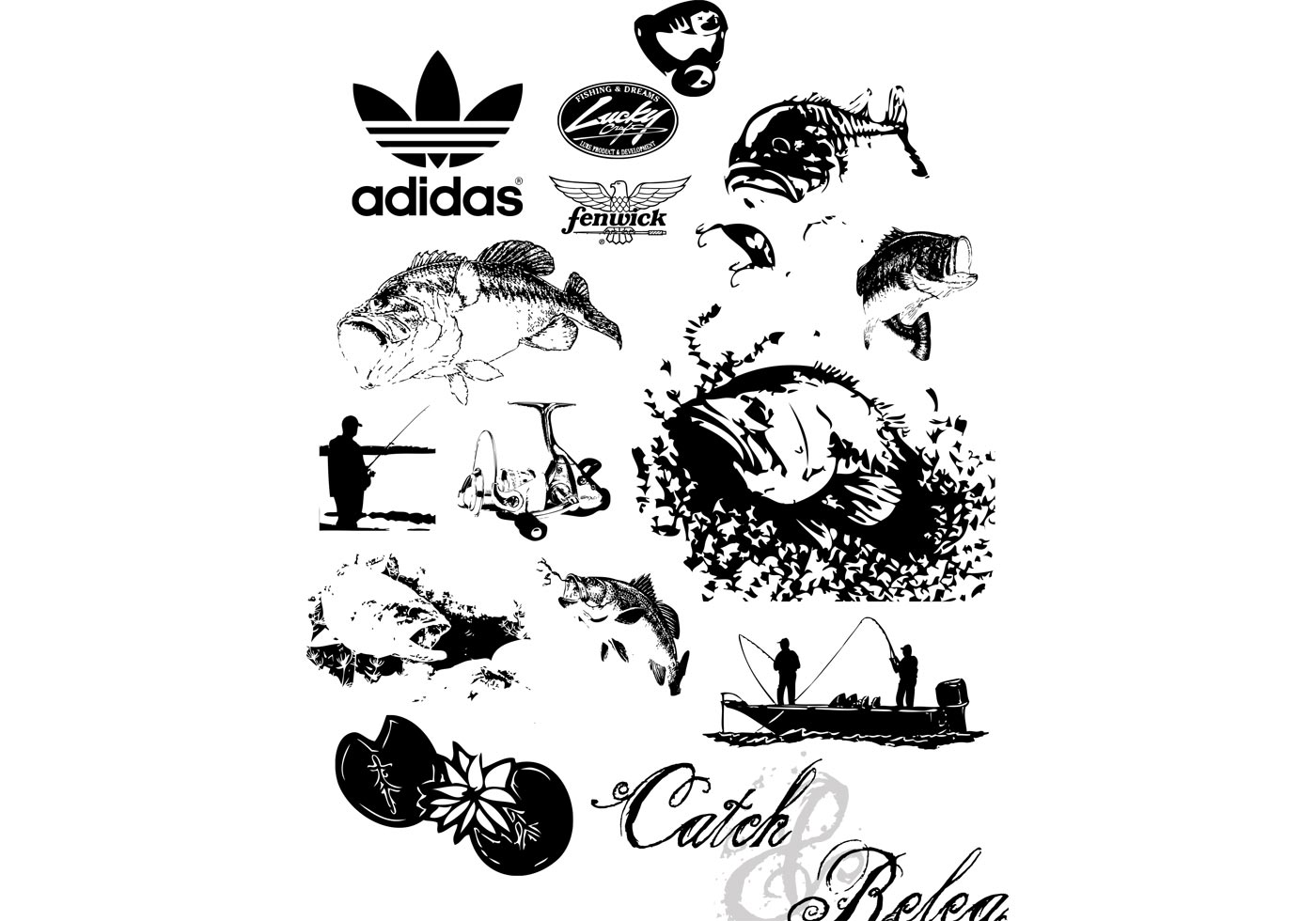 Download Bass Fishing Vectors