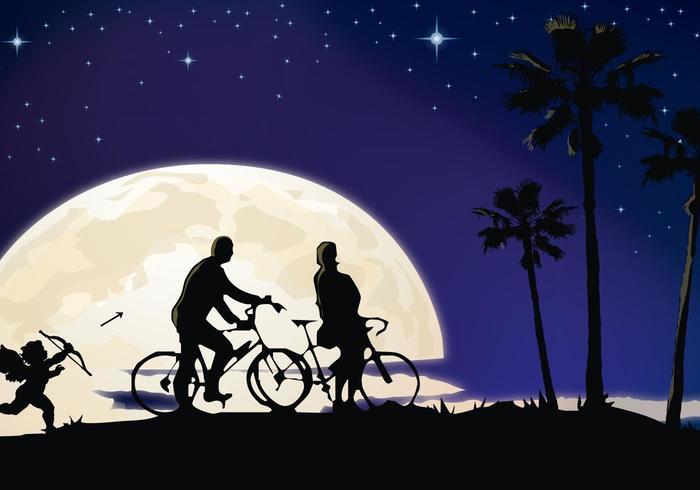 Couple of lovers in the moonlight Couple of lovers in the moonlight