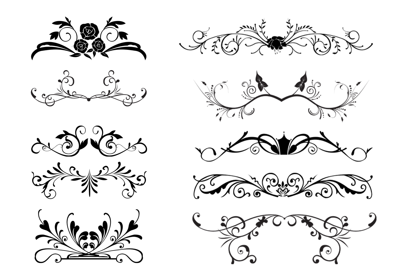 Download 10 Floral Ornamental Border Vectors - Download Free ...