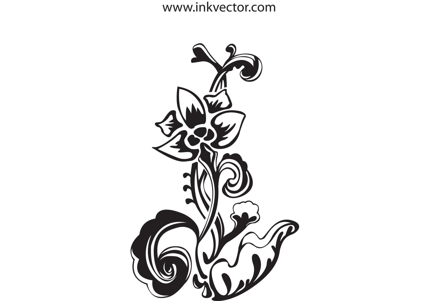 Flower Vector Free Hand Drawn Flower from