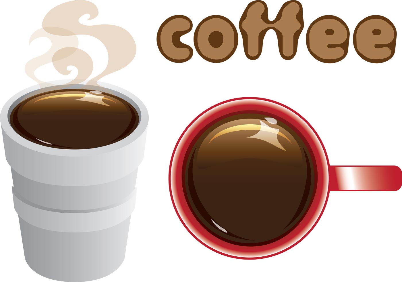 Download Free Coffee in Styrofoam Cup and Mug Vector from Vecteezy!