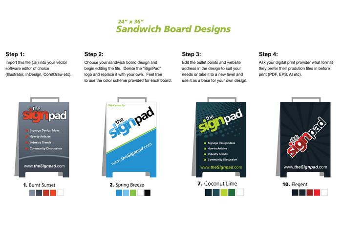 4 Free Sandwich Board Design Vectors 4 Free Sandwich Board Design Vectors