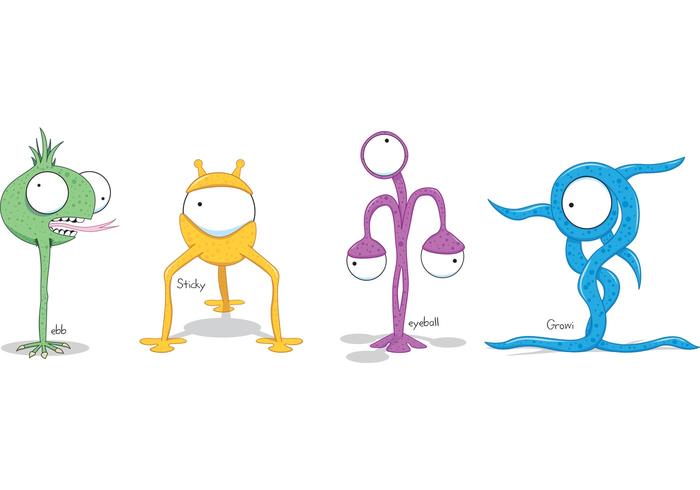 Alien characters vectors Alien characters vectors