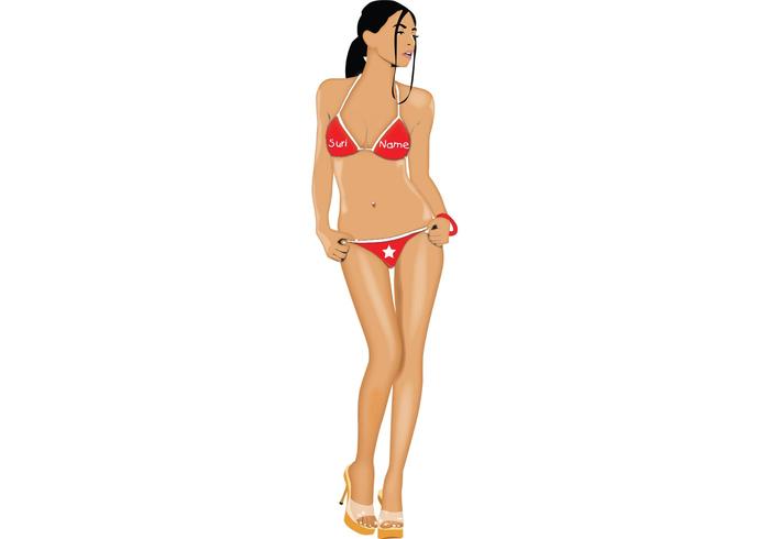 Sexy Bikini Babe Vector